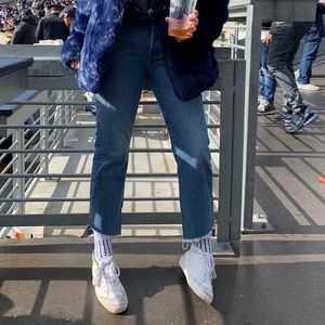 Levi’s 501 uneven hem cropped jeans